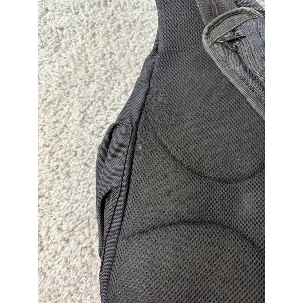 Vintage Gap Black Sling Bag Crossbody Backpack Techwear Blue Lining RN 54023